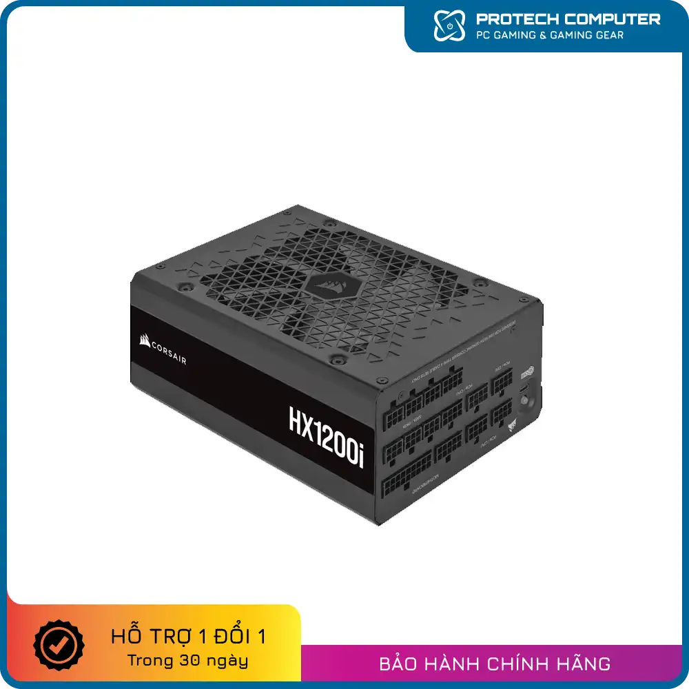Nguồn máy tính Corsair HX1200i - 80 Plus Platinum - Full Modular (1200W)